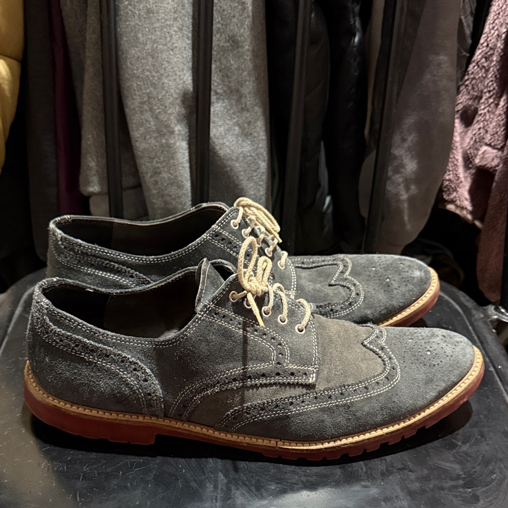 Adam Derrick To Boot Suede Wingtip Loafer